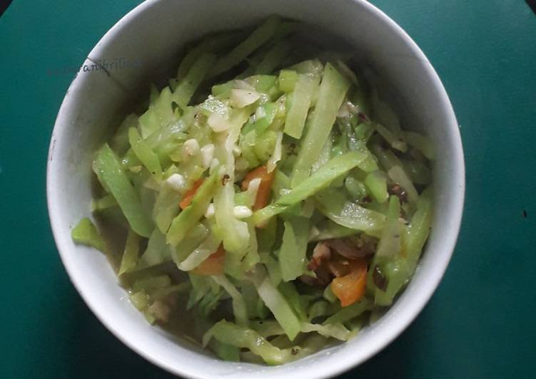 Langkah Membuat Tumis labu ori batita enak simpel, Enak