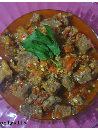 Resep Oseng Daging Mercon Menu Enak