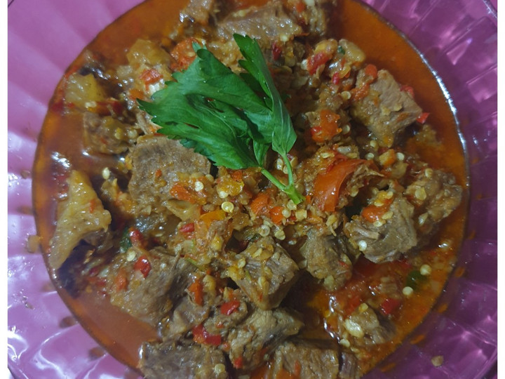 Resep Oseng Daging Mercon Menu Enak