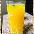 Muddled mint orange juice