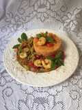 Cous cous di ortaggi e gamberi
