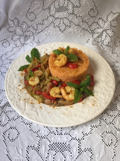 Foto di Cous cous di ortaggi e gamberi