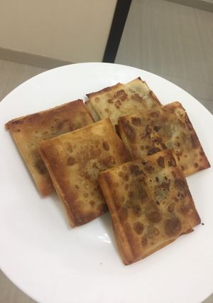 صورة لوصفة مربعات الدجاج بشرائح السمبوسه ❤