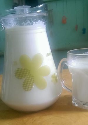 Hình của món Sữa hạt sen cho ngày hè nóng oi ả.