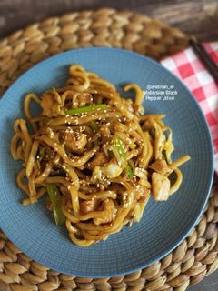 Foto resep Malaysian Blackpepper Fried Udon