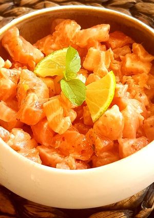 Une photo de Tartare de saumon
