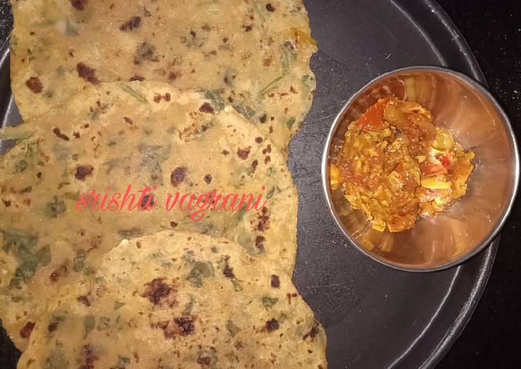 Recipe of Award-winning Aloo Palak Paratha