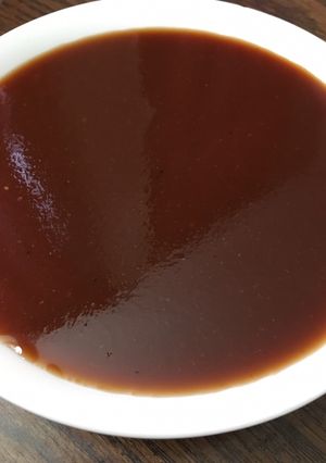 A picture of Root beer bbq sauce.