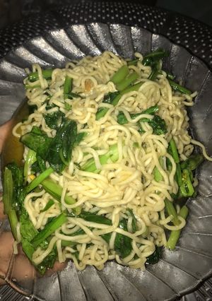 Foto resep Tumis sawi mie saos asam manis