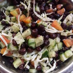 A picture of Black chikpea salad.