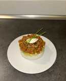 Sushi salmon cake