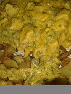 Una foto de Pollo al verdeo con papas al horno :)