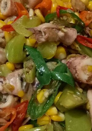 Foto resep Tumis Cumi Asin Jagung Manis