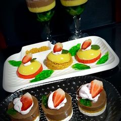 Fruity jello pudding chocolate mousse A picture of Fruity jello pudding chocolate mousse.
