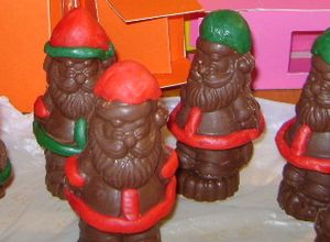 Una foto de Papa Noel de Chocolate