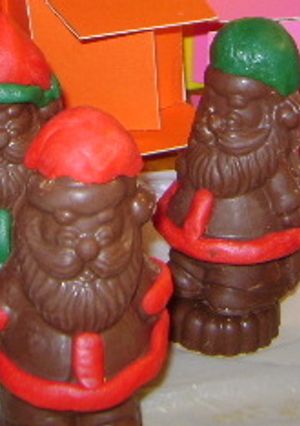 Una foto de Papa Noel de Chocolate