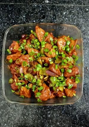 A picture of Chili Idli.