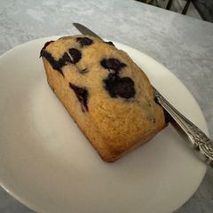 A picture of Grandpa’s Blueberry Muffins.