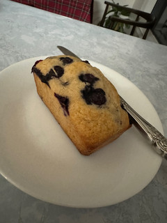 A picture of Grandpa’s Blueberry Muffins.