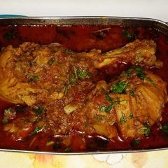 A picture of Chicken masala curry.