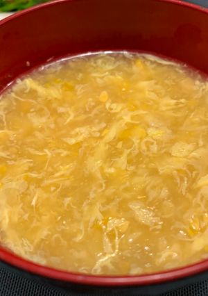 A picture of Chinese Corn Soup.