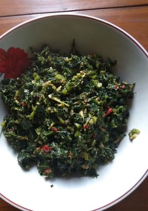 Foto resep Tumis daun ubi bunga pepaya