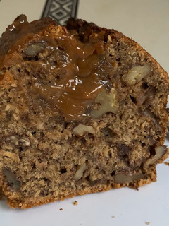 Una foto de Budín súper húmedo banana nueces y dulce leche