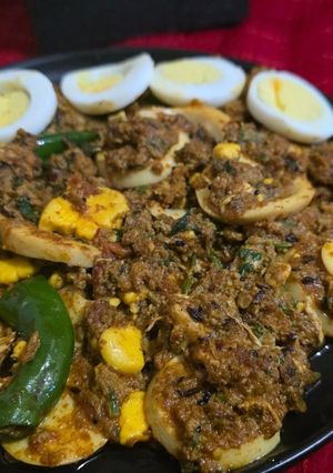 A picture of Egg masala fry.
