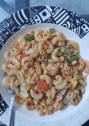 A picture of Chicken and Vegetable Macaroni 🥰🥰❤.