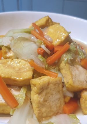 Foto resep Tumis Tahu Sawi Putih