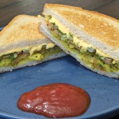 A picture of Bombay masala sandwich.