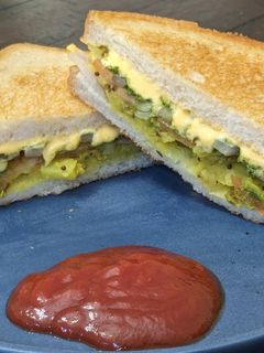 A picture of Bombay masala sandwich.
