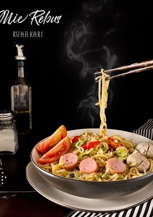 Foto resep Mie Rebus Kuah Kari
