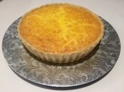 Una foto de flan de harina de trigo