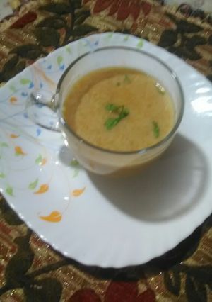صورة لوصفة شوربة شوفان بالجزر
