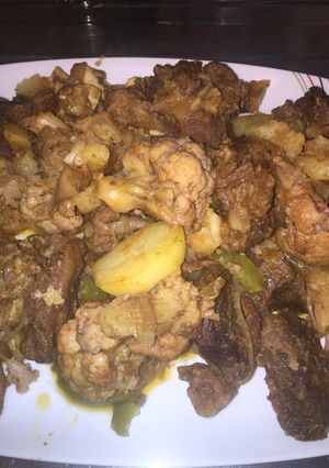 صورة لوصفة صينيه لحمه بالخضار