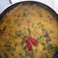 A picture of Dal spinach.