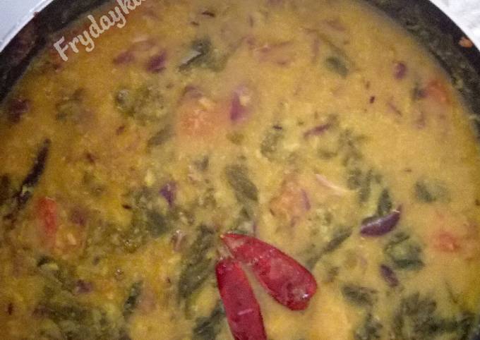 Simple Way to Prepare Super Quick Homemade Dal spinach