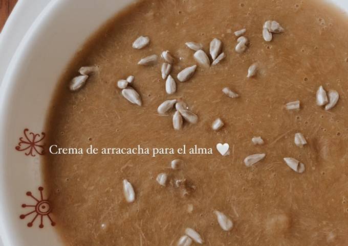 Crema de arracacha, papa ? y semillas de girasol ? Receta de Catalina  Bobadilla Delgado- Cookpad