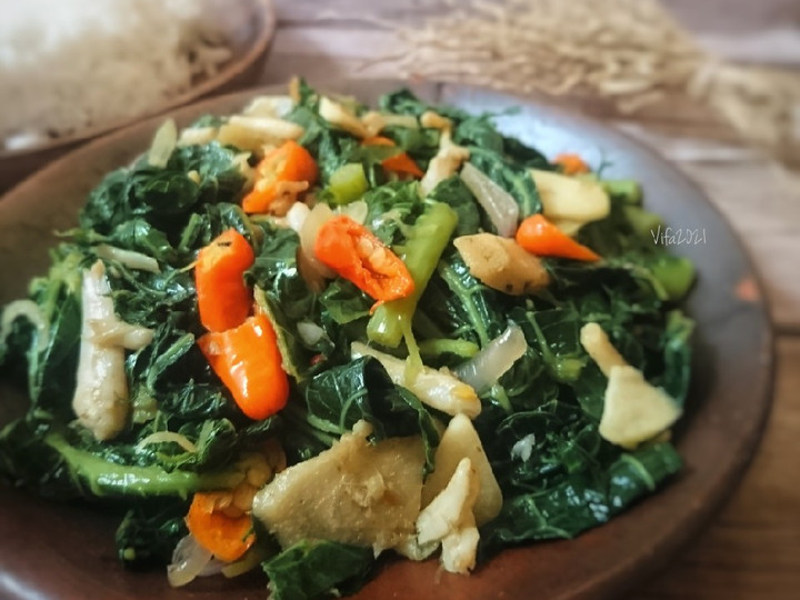 Cara Gampang Menyiapkan Tumis daun pepaya teri, Enak Banget