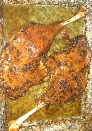 Sült libacomb tört krumplival recept fotója