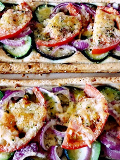 Una foto de Hojaldre con verduras