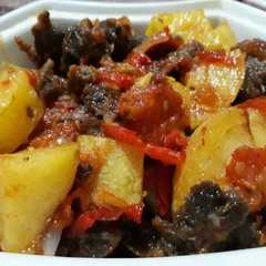A picture of Sambal balado Daging kentang (Cabe di rebus).