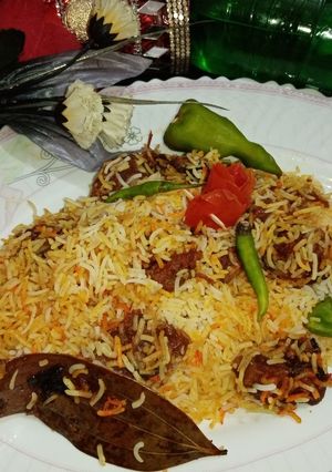 A picture of Beef Biryani.