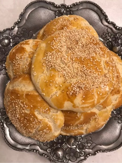 عکسی از دستور نان پوآچا آچما (نان بقچه) Turkish pogacha achma bread 🇹🇷