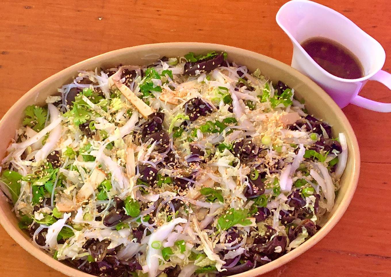 Black fungus and five spice tofu with mung bean vermicelli