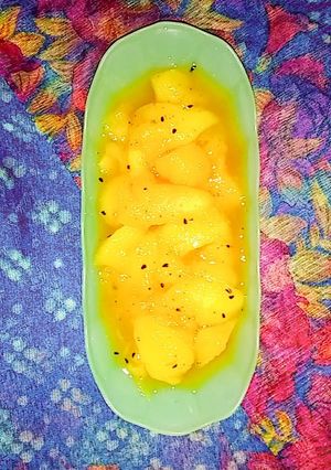 A picture of 3 spice Mango muraba.