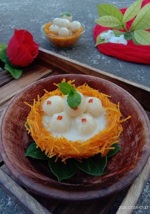 ভারমিসেলি বাস্কেট স্টাফড উইথ রসপুলি( vermicelli basket stuffed with raspuli রেসিপির প্রধান ছবি