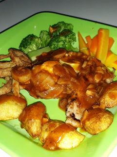 Foto resep Chicken steak with simple BBQ sauce