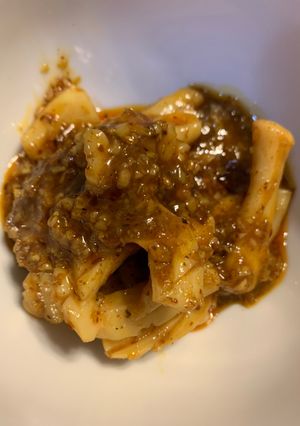 Hình của món Mực xào cà ri sate.